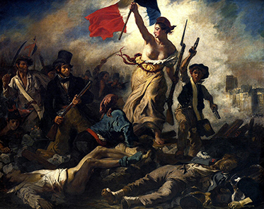 La Liberte guidant le peuple by Eugene Delacroix, 1830