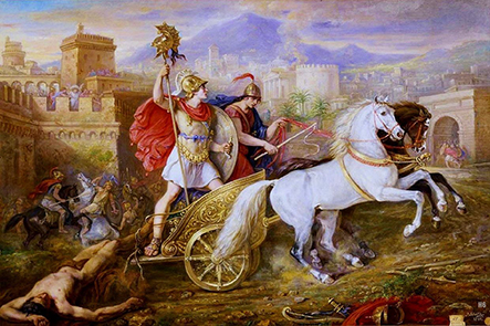 Achilles with Hector's Body by Jose Schnitz, 1881
