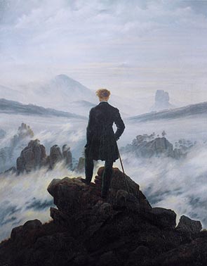 The Wanderer Above the Sea and Fog by Casper David Friedrich