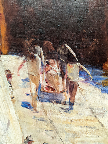 Detail from Fire's On by Arthur Streeton