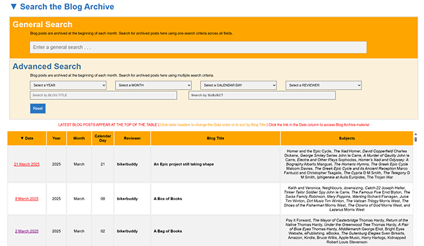Search Blog Archive Screenshot