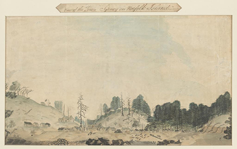 Sydney Town, 1792, by Philip Gidley King