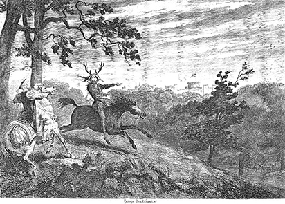 Hearne the Hunter by George Cruikshank, 1843
