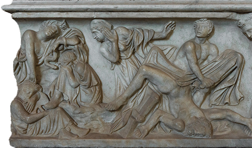 Roman Sarcophagus - Mourning Agamemnon