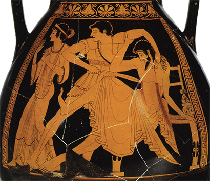 Orestes kills Aegisthus