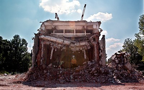 Destruction of Georgi Dimitrov's Mausoleum in 1999