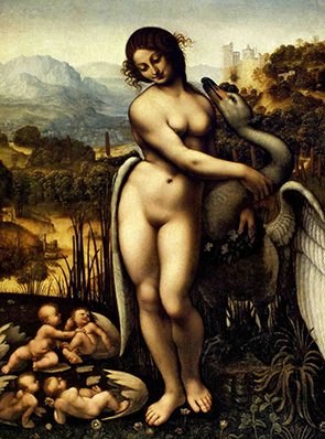 Leda and the Swan by Cesare da Sesto (after Leonardo da Vinci), 1515