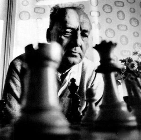 Nabokov playing chess