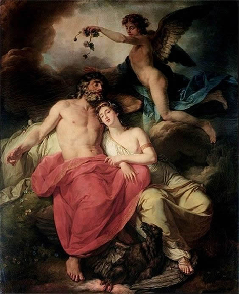 Jupiter Asleep on Mt Ida’ - Jean Jacques Francois Le Barber, 1785